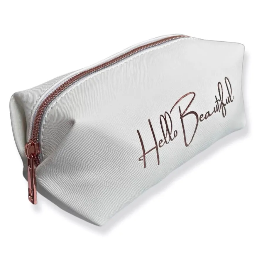Hello Beautiful Interlaced Beauty Cosmetic bag