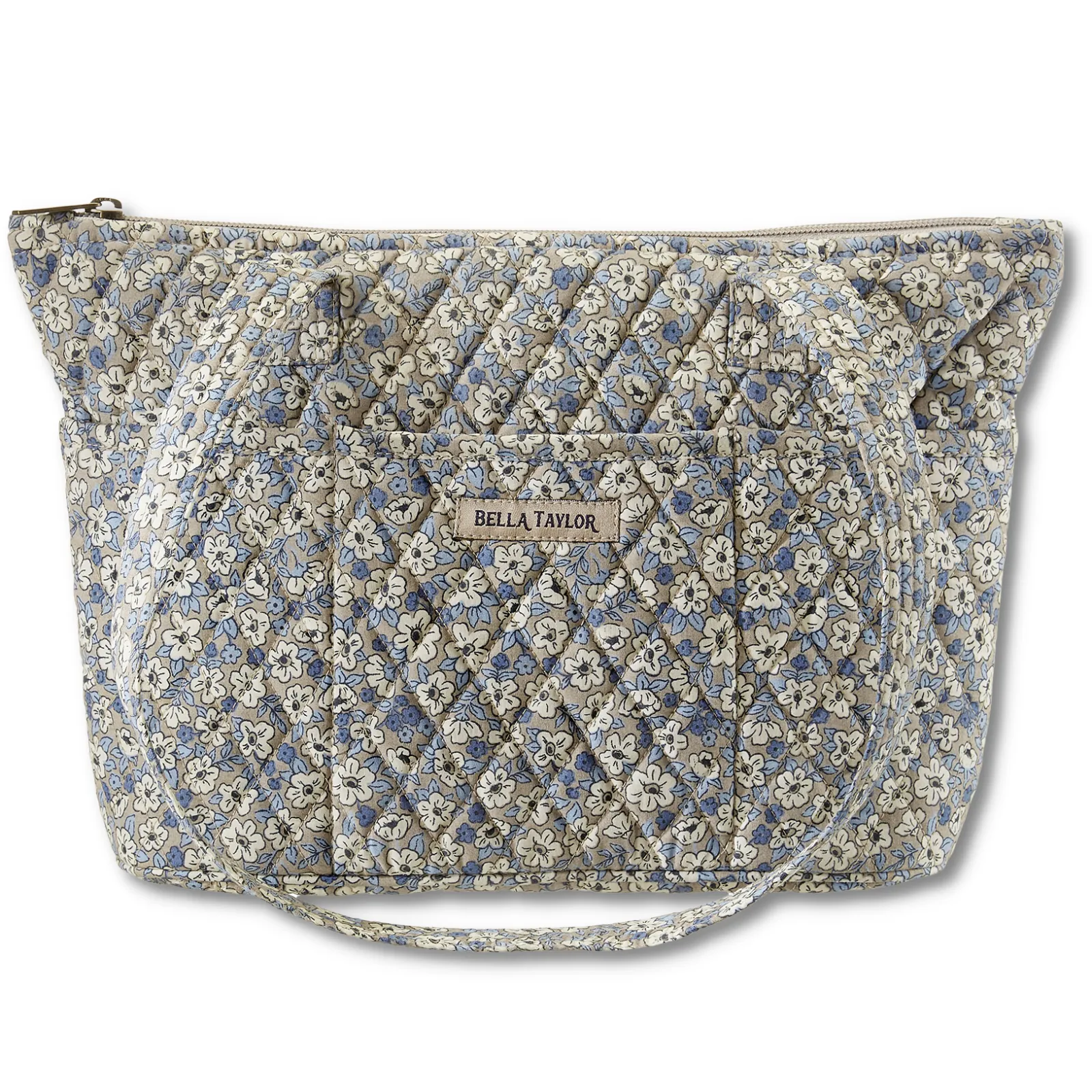Khaki Floral Small Tote