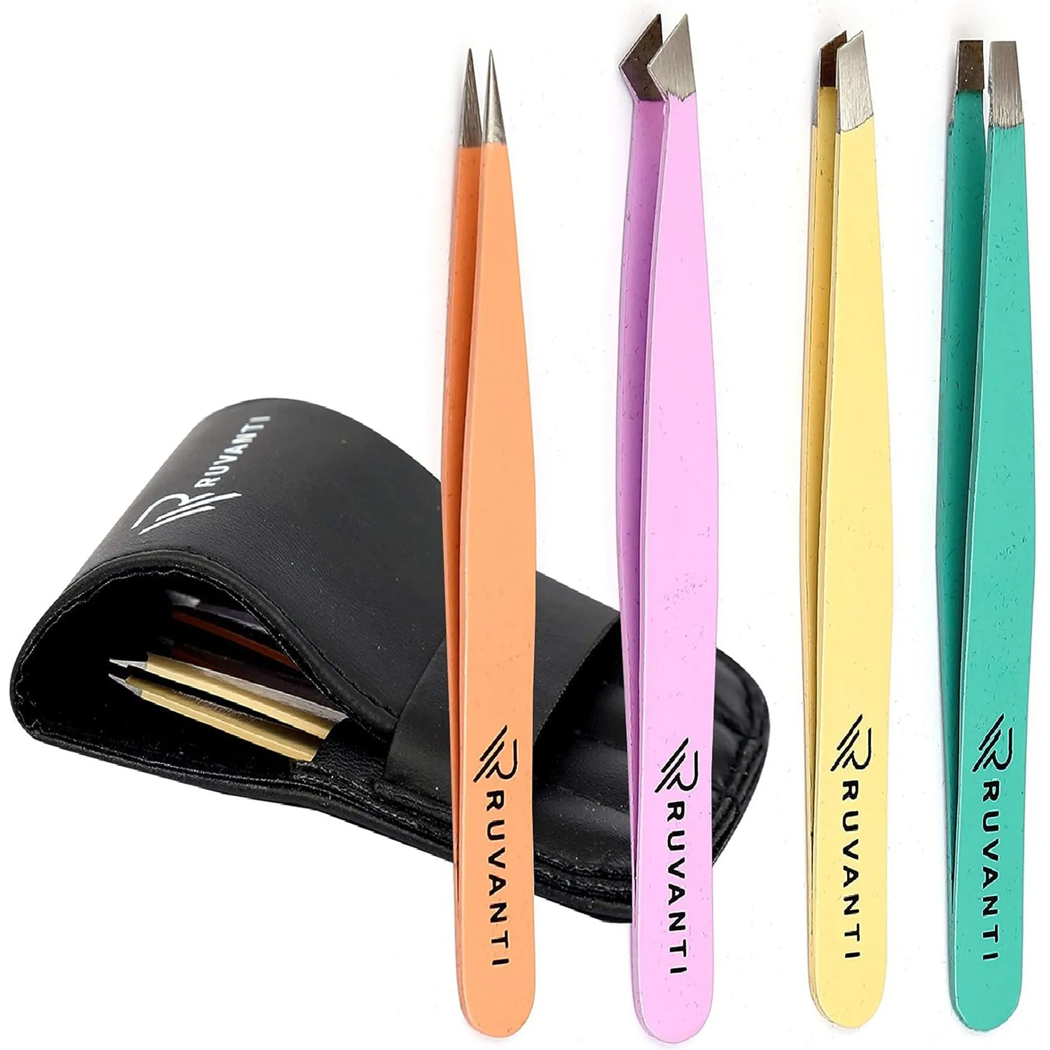 Professional Stainless Steel Tweezers (4 Piece)