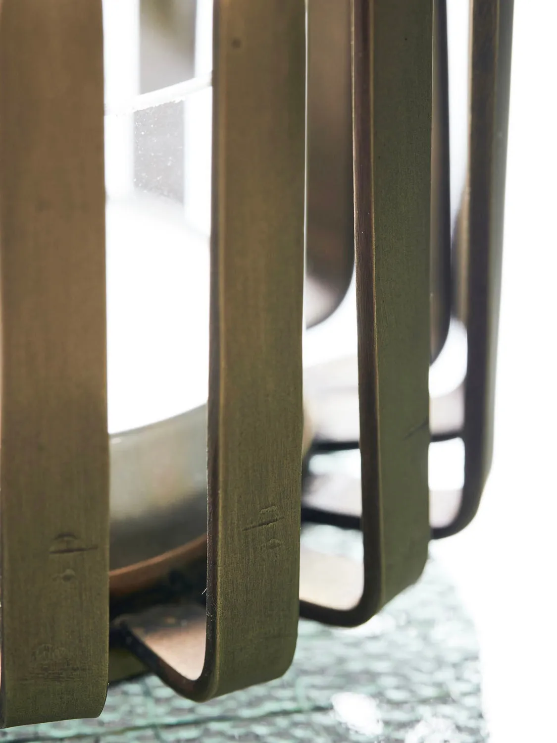 Teelichthalter Bars antik messing